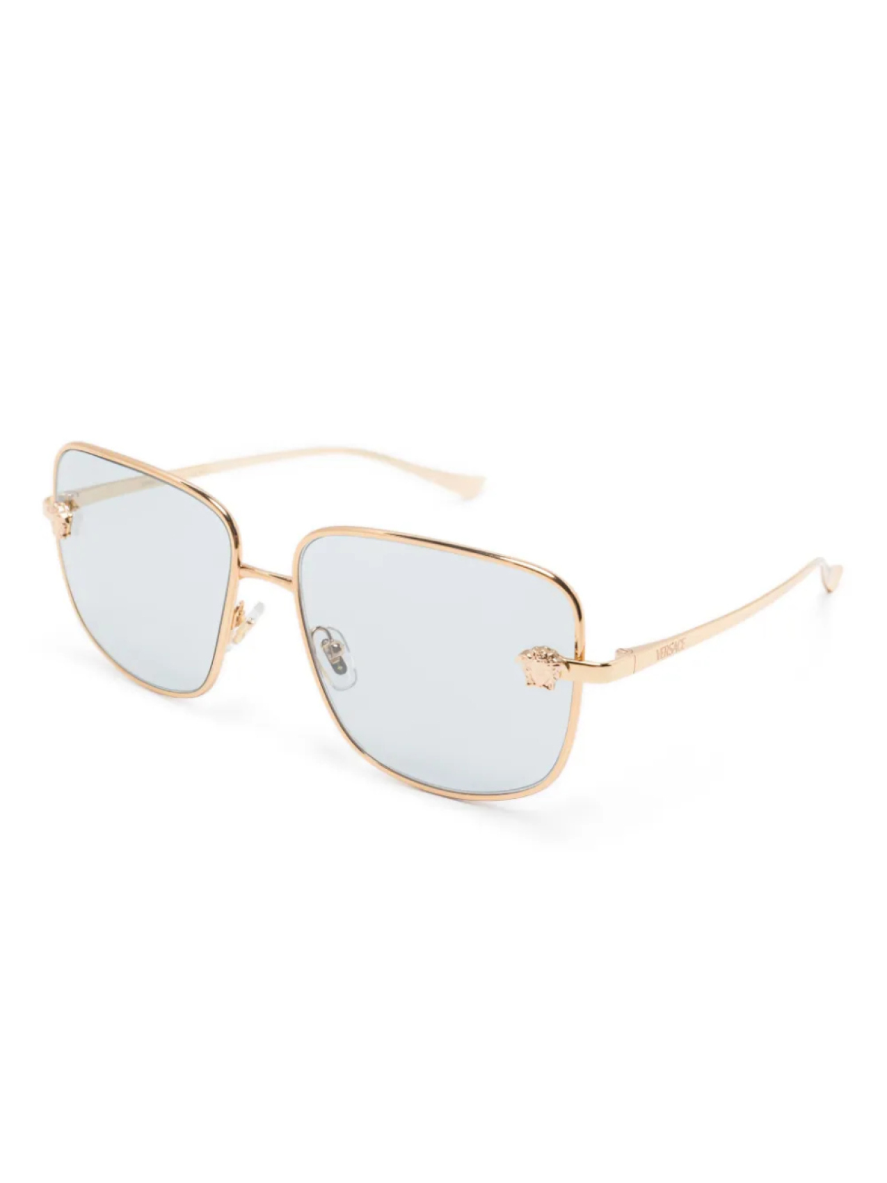 Солнцезащитные очки в квадратной оправе Versace Eyewear, золотой — фото 2