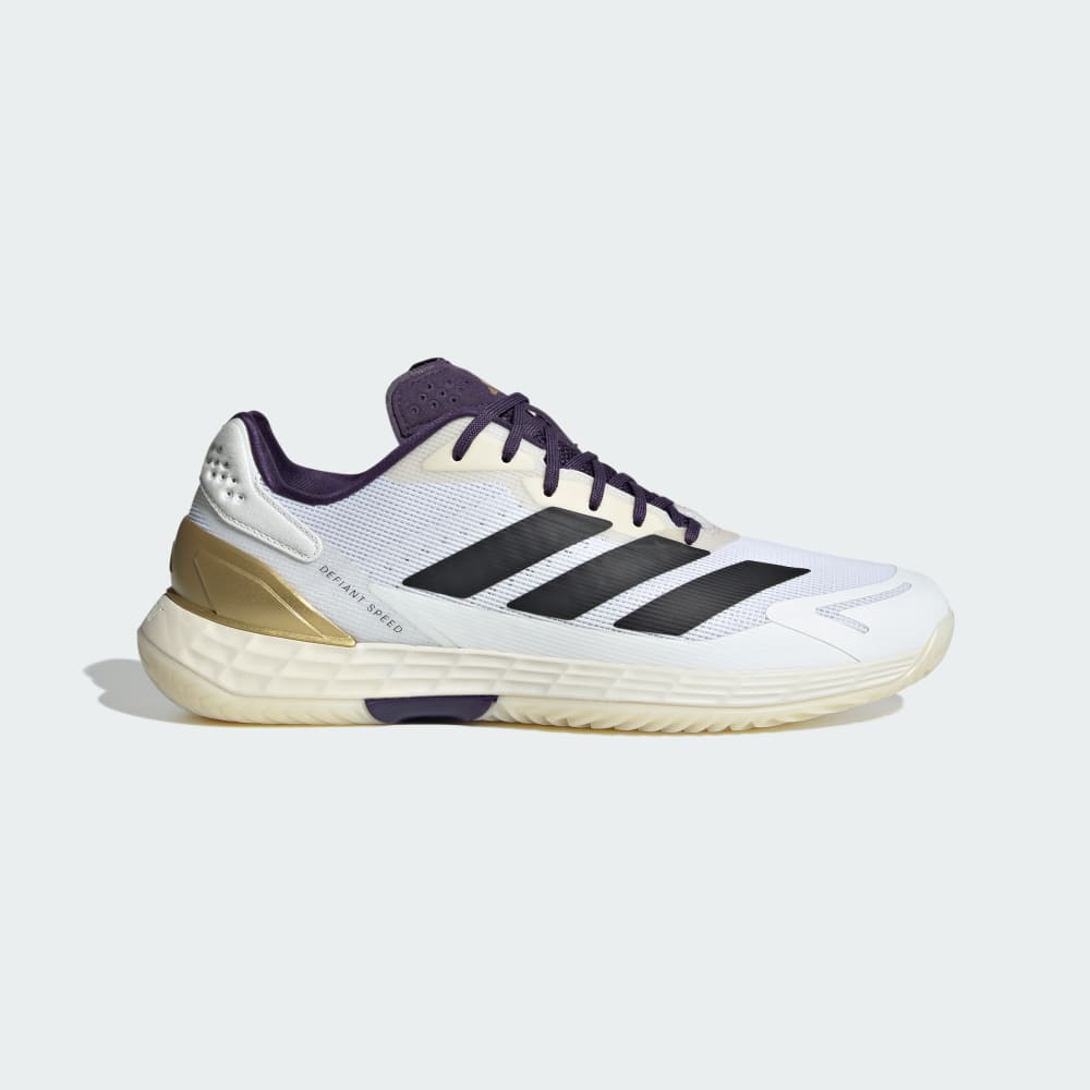 

Кроссовки Adidas Defiant Speed 2 Tennis Shoes, цвет Cloud White/Core Black/Aurora Plum