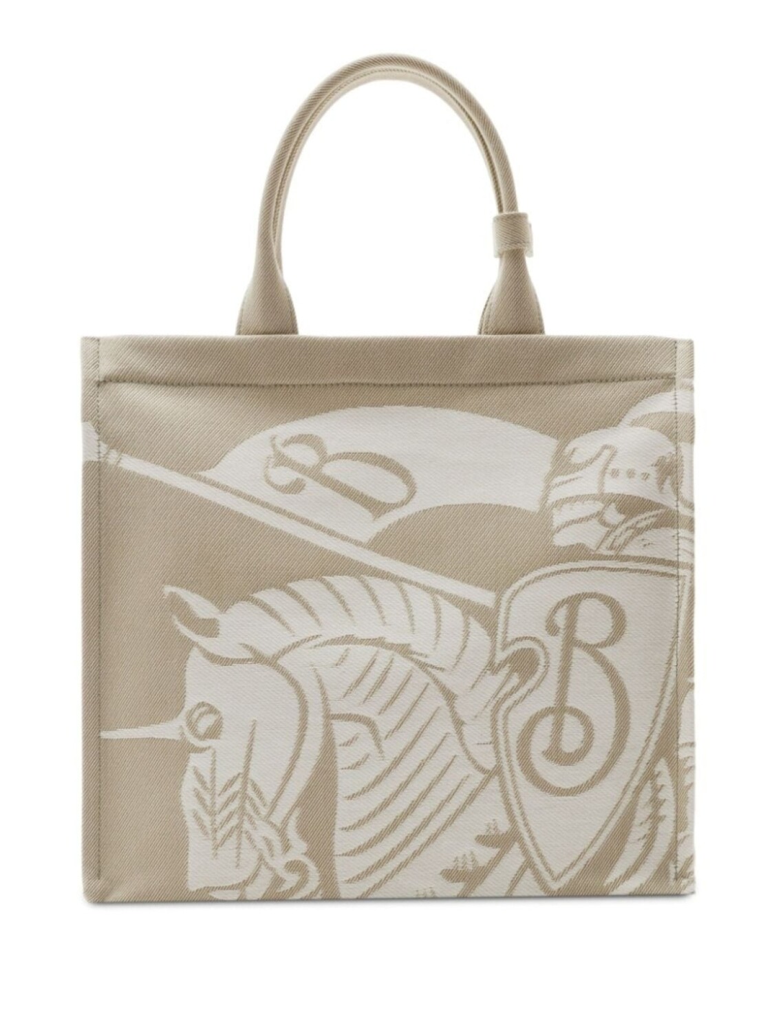 

Маленькая сумка-тоут Burberry Equestrian Knight, нейтральный цвет