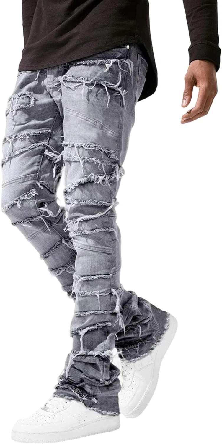 Джинсы скинни рваные, Y2K Goth, Gray