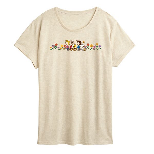 

Футболка с цветочным принтом Peanuts Licensed Character, Beige