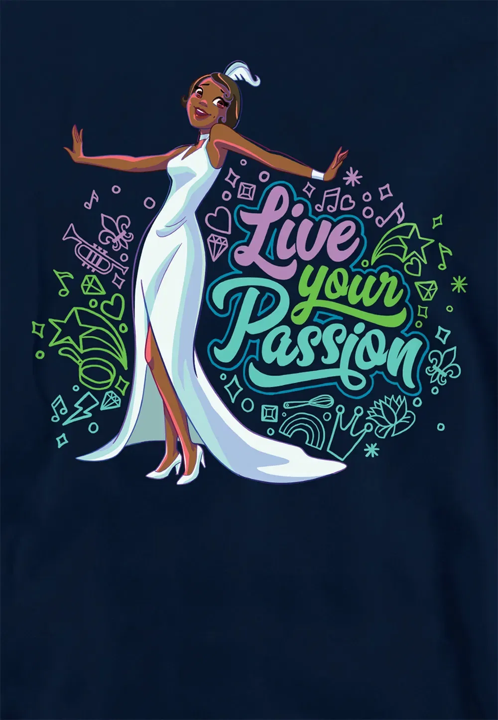 Детская худи The Princess And The Frog Tiana темно-синий Disney, темно-синий — фото 2
