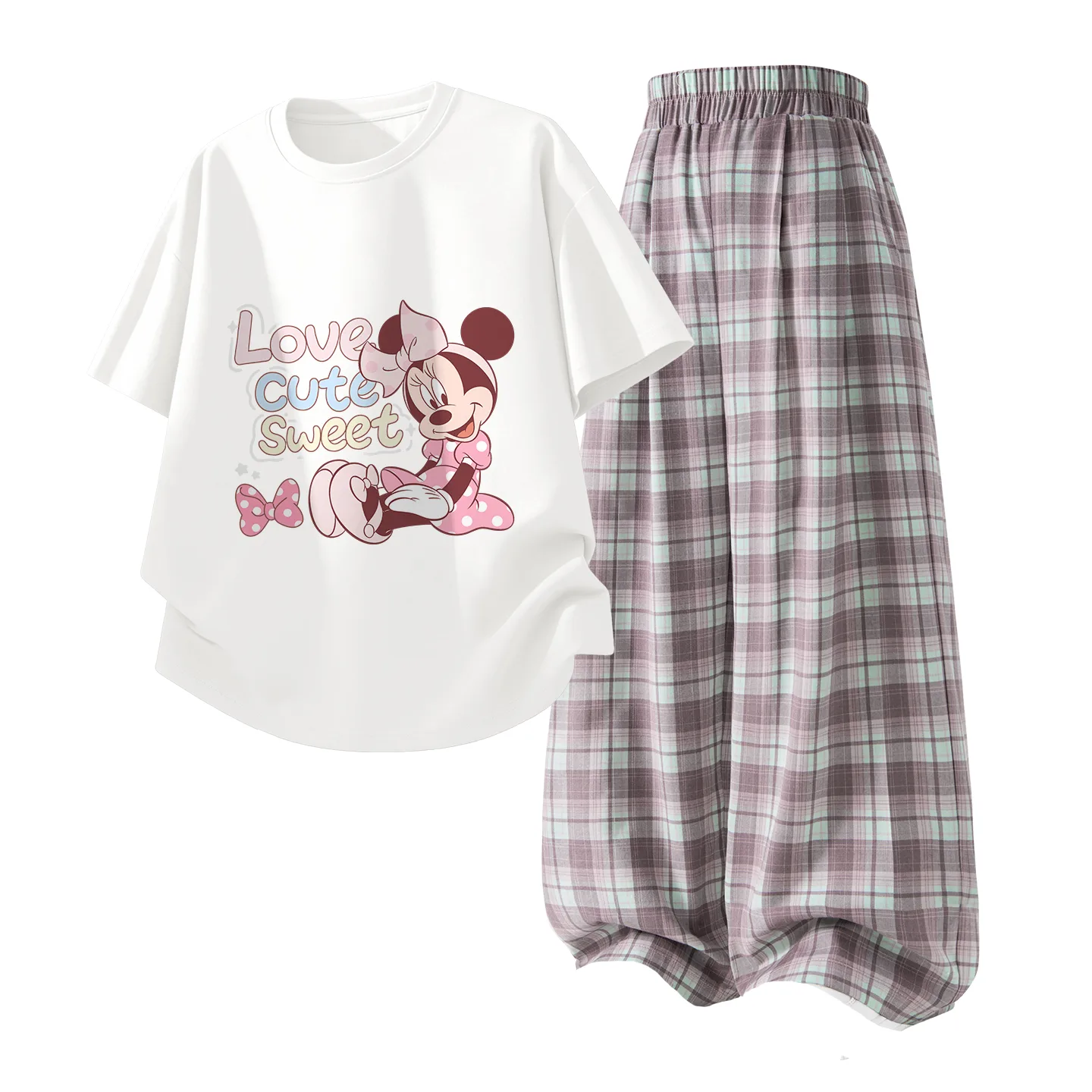 Детский спортивный комплект Casual Disney, Delolane White+Solid Pink