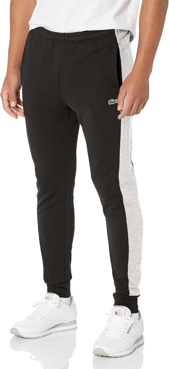 

Мужские спортивные штаны Lacoste с надписью на штанинах, Black/Silver Chine