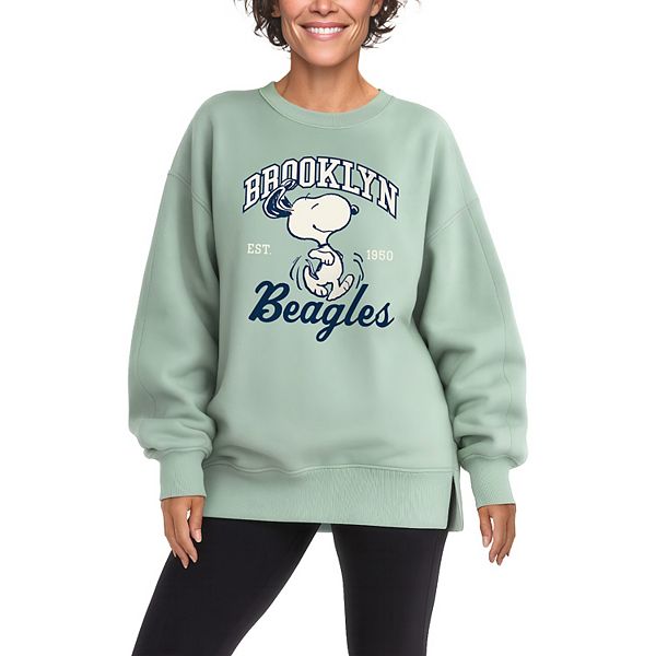 

Женский оверсайз флисовый свитшот Peanuts Snoopy Brooklyn Beagles Licensed Character, Seafoam