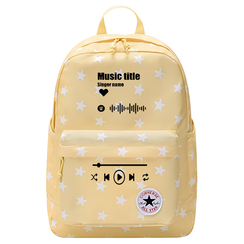 

Converse Полиэстеровый рюкзак среднего размера унисекс яично-желтый, Music Time