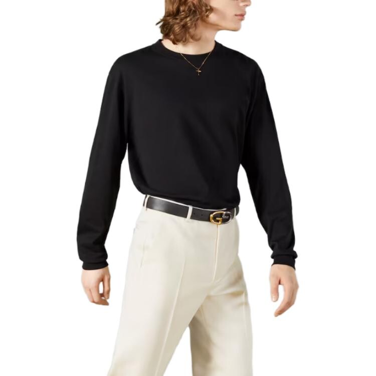 Футболка Gucci Men с длинными рукавами, черная — фото 2