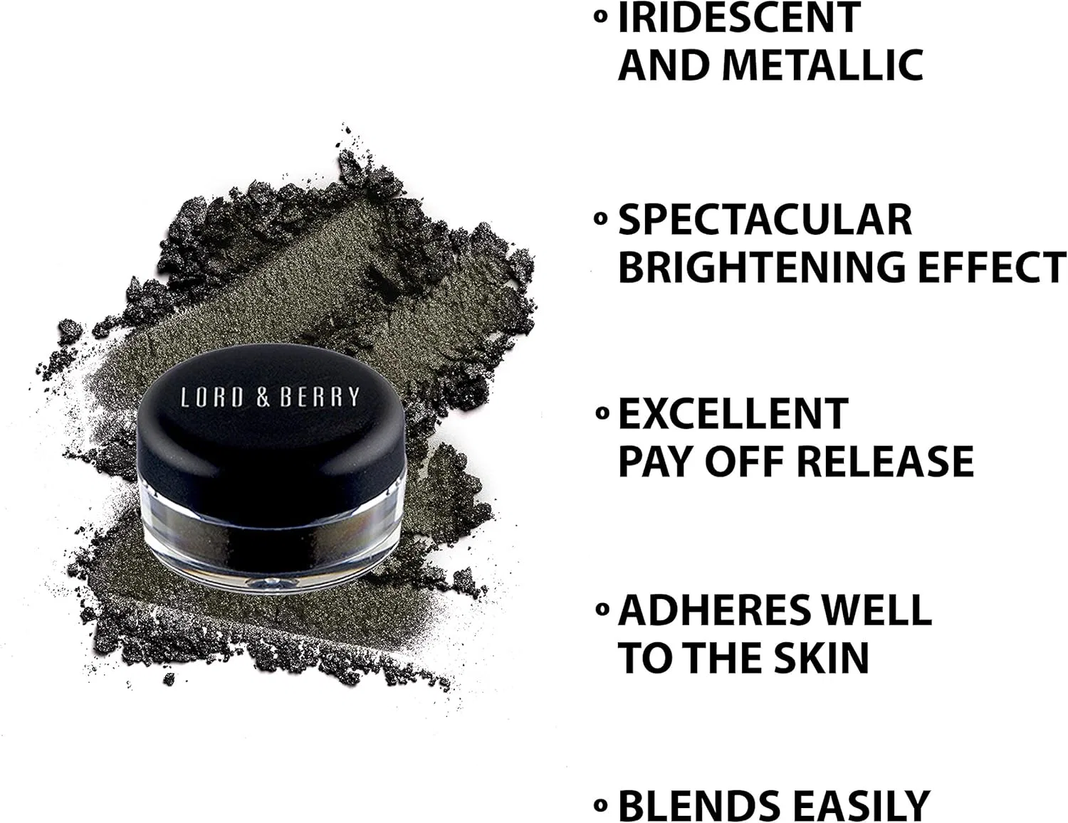Тени для век рассыпчатые Lord & Berry Stardust 7.94 г золотисто-черные — фото 4