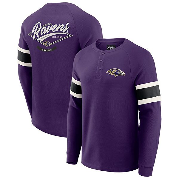 

Мужская фиолетовая футболка-поло Baltimore Ravens с длинным рукавом реглан Darius Rucker Collection By Fanatics
