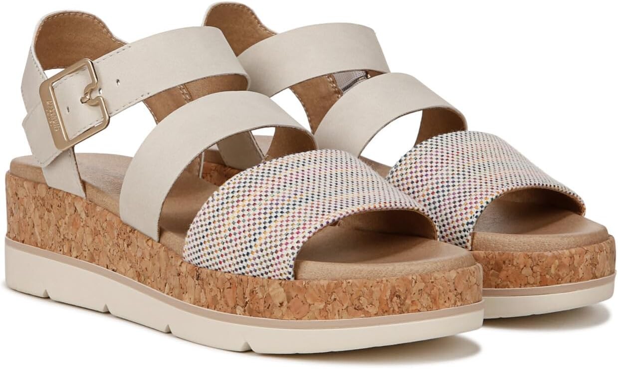 

Сандалии Dr. Scholl's Once Twice Espadrille Platform Wedge Sandal, цвет Multi Woven Fabric