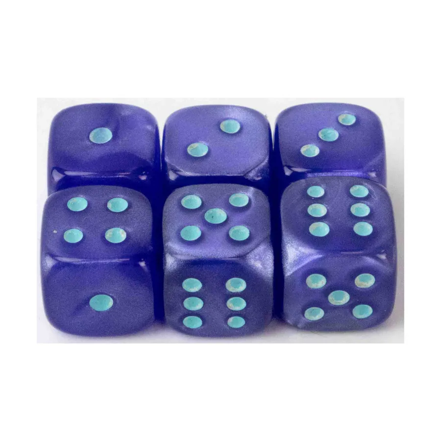 

d6 12 мм Фиолетовый с аквамарином (6), Dice - Satin, 12mm (Crystal Caste)