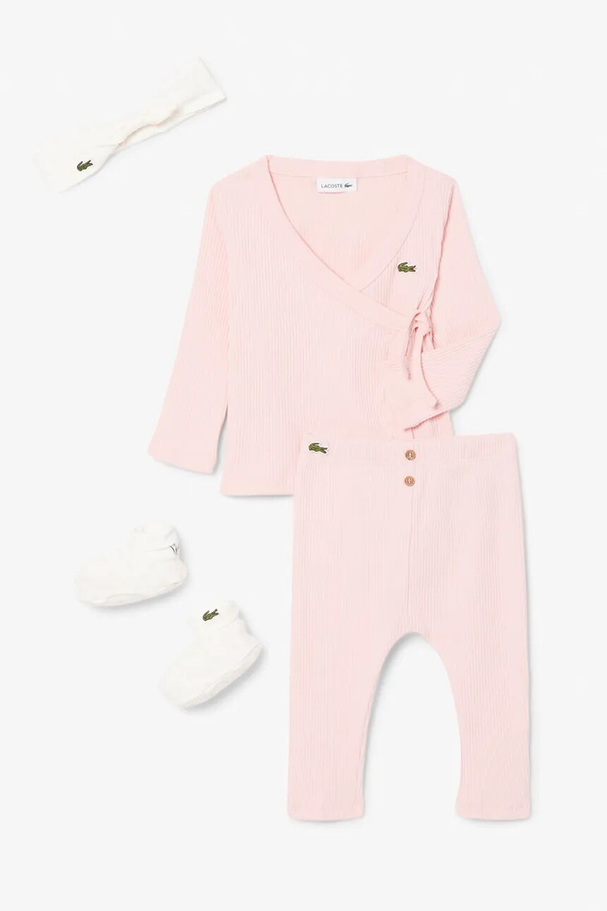 

Комплект для младенца из хлопка Lacoste, оранжевый
