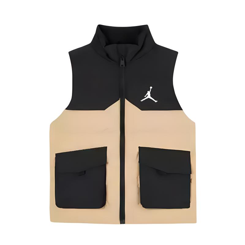 Детская пуховая жилетка Grade School Down Vest Jordan, черный/хаки — фото 3