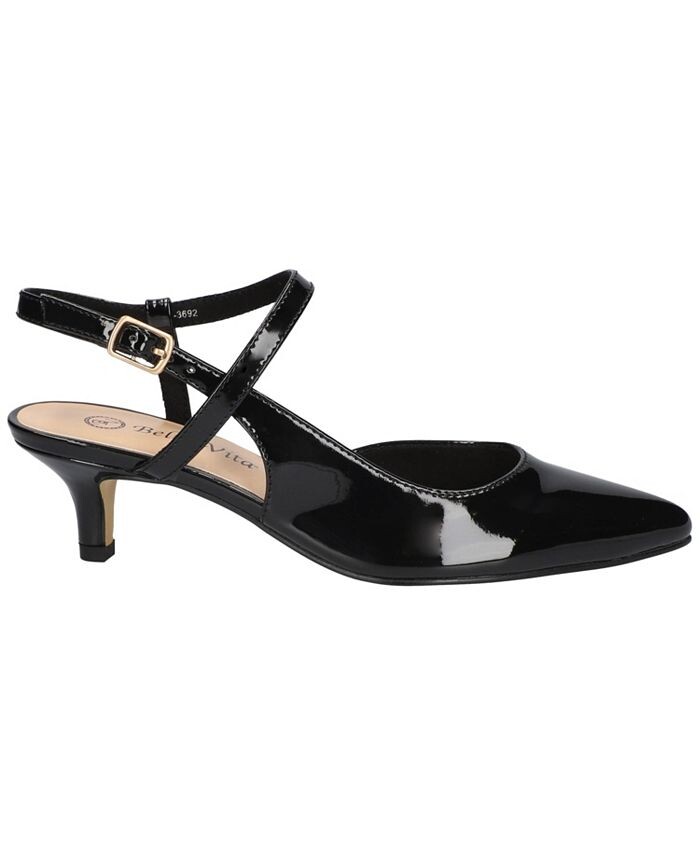 Женские туфли-лодочки Kayce с открытой пяткой Bella Vita, цвет Black Patent — фото 2