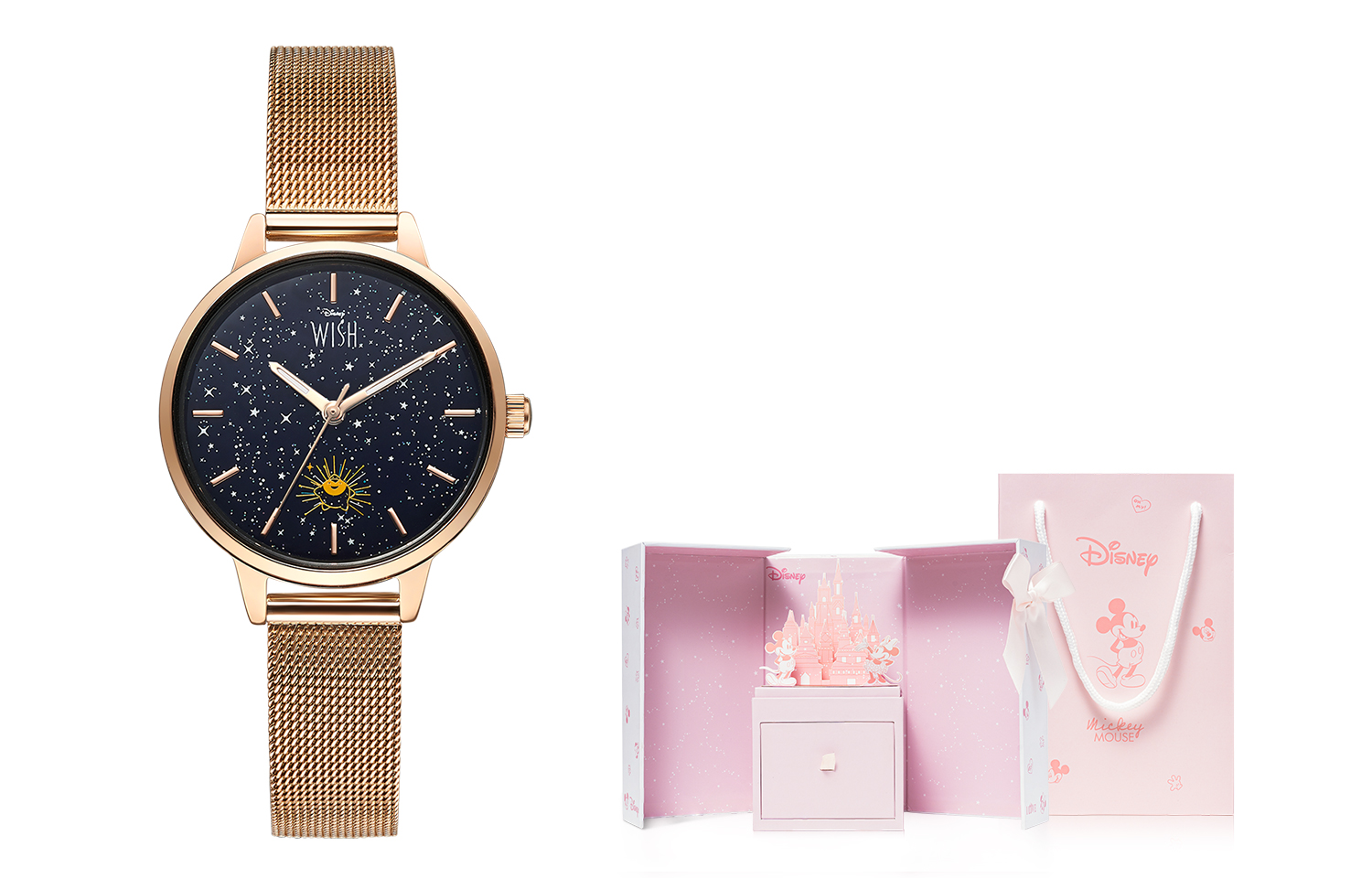 

Disney Водонепроницаемые наручные часы Princess круглый циферблат кварцевый механизм кожаный ремешок женские часы розовый циферблат