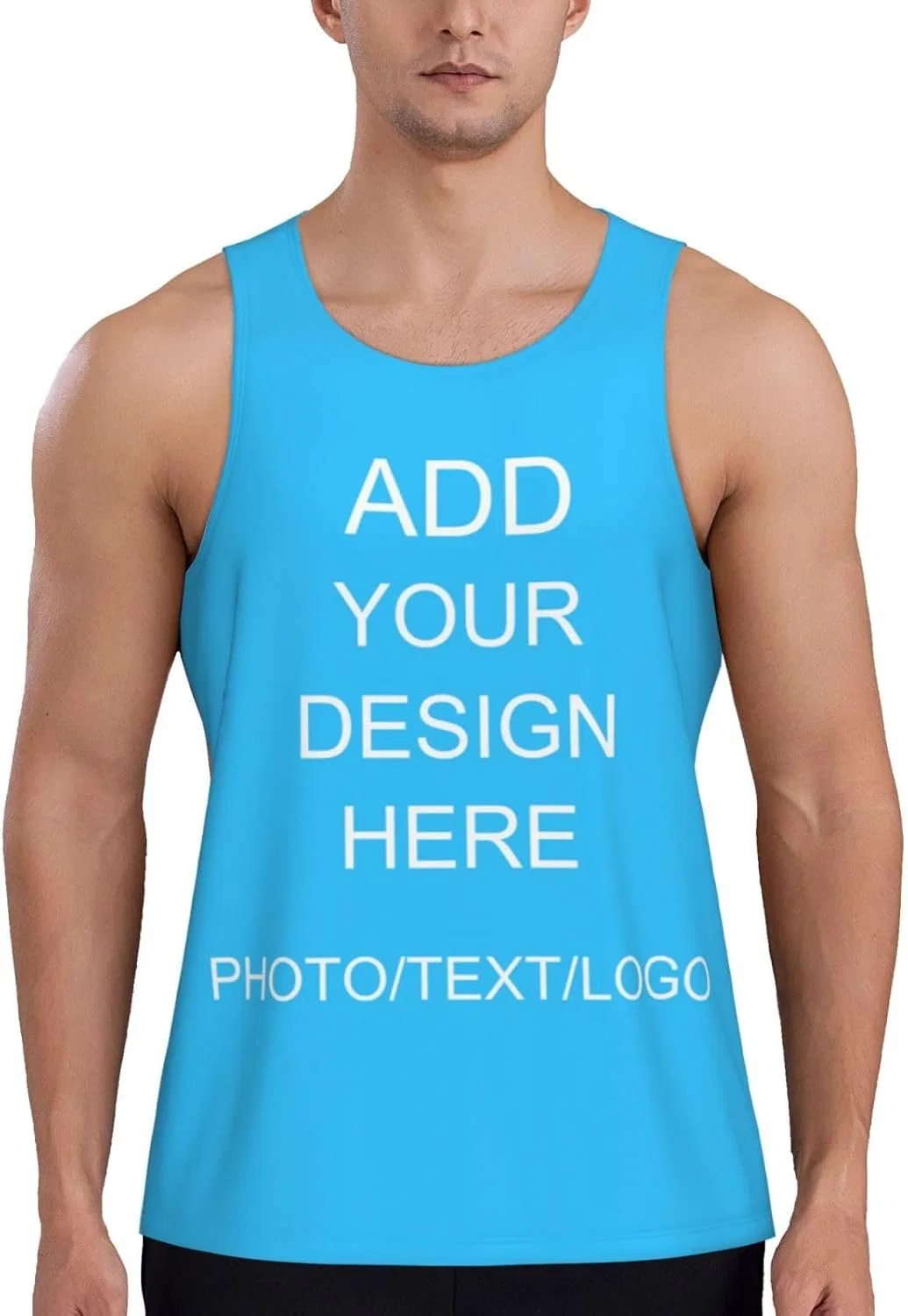 Мужской топ без рукавов Athletic Undershirts, синий