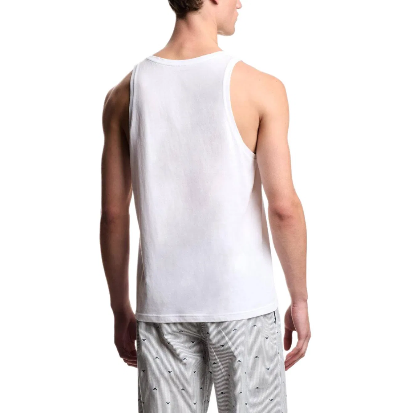 Майка мужская белая crew neck moderate racerback EMPORIO ARMANI, White — фото 4