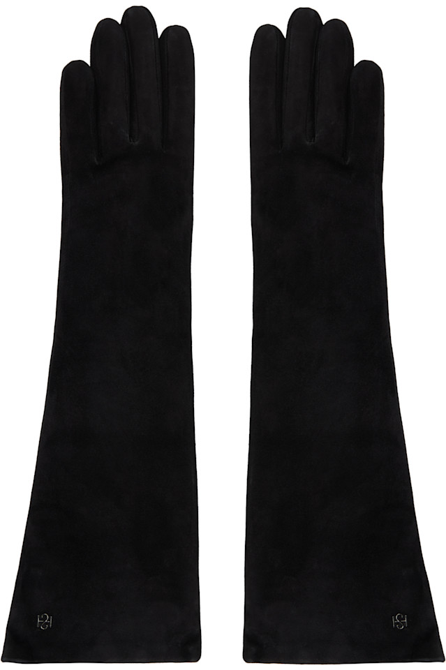 

Основные длинные замшевые перчатки Handsome Stockholm, черный