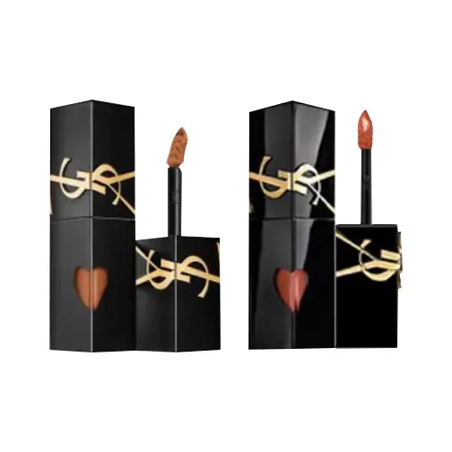 Black Tube 2 Pack Новая версия Жидкая помада Heart глянцевое покрытие Увлажняющая подчеркивающая кожу 5,5 мл*2 SAINT LAURENT, черный Tube 442+черный Tube 610