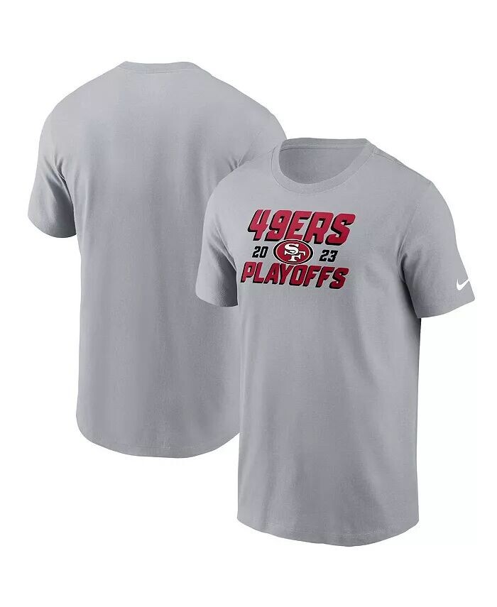 

Мужская серая футболка San Francisco 49ers 2023 NFL Playoffs Iconic Nike, серый