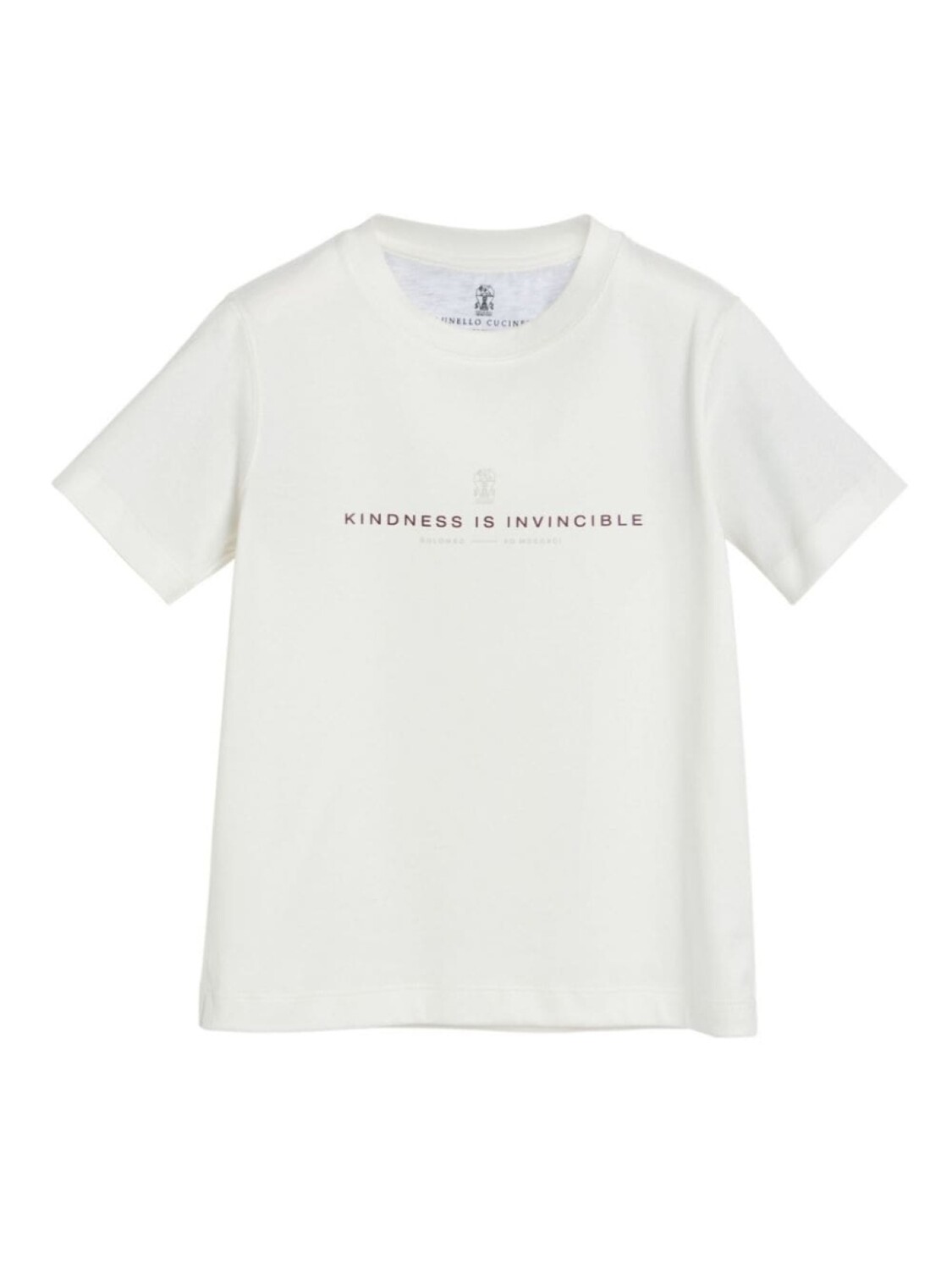 

Brunello Cucinelli Kids футболка из хлопка с принтом, белый