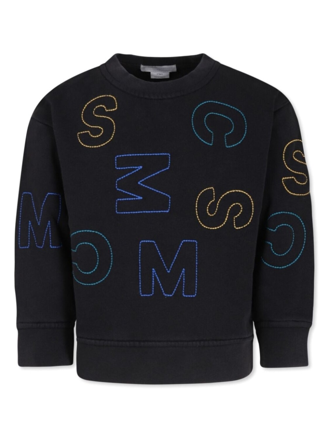 

Stella McCartney Kids толстовка с вышитым логотипом, черный
