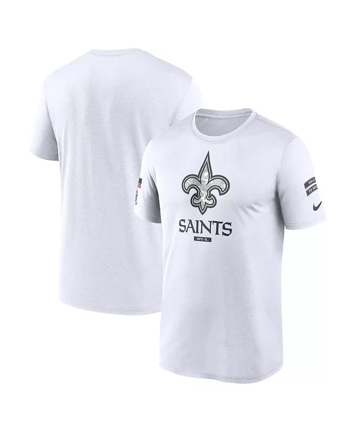 

Мужская белая футболка New Orleans Saints 2024 Salute To Service Legend Performance Nike