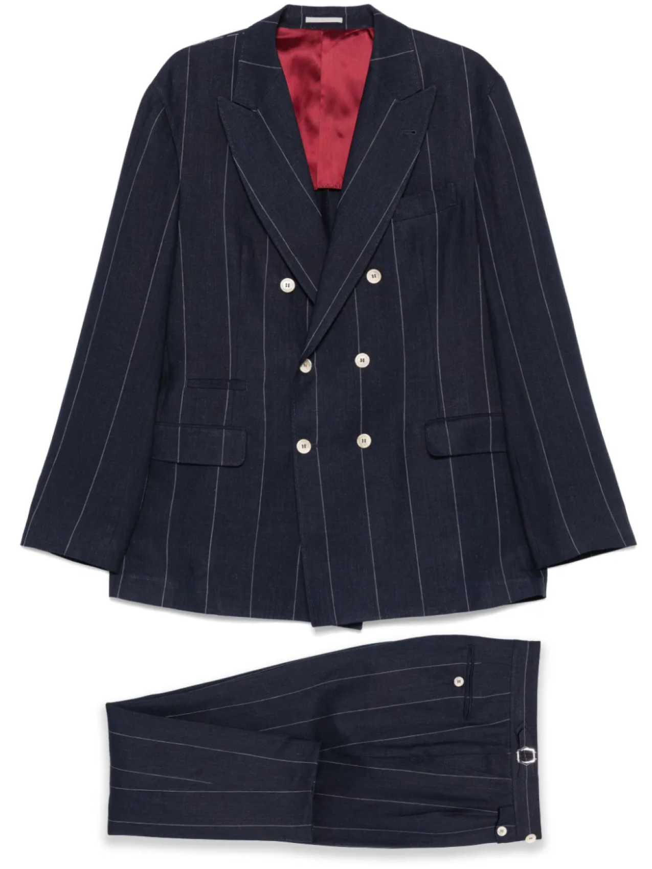 

Brunello Cucinelli костюм в тонкую полоску, синий