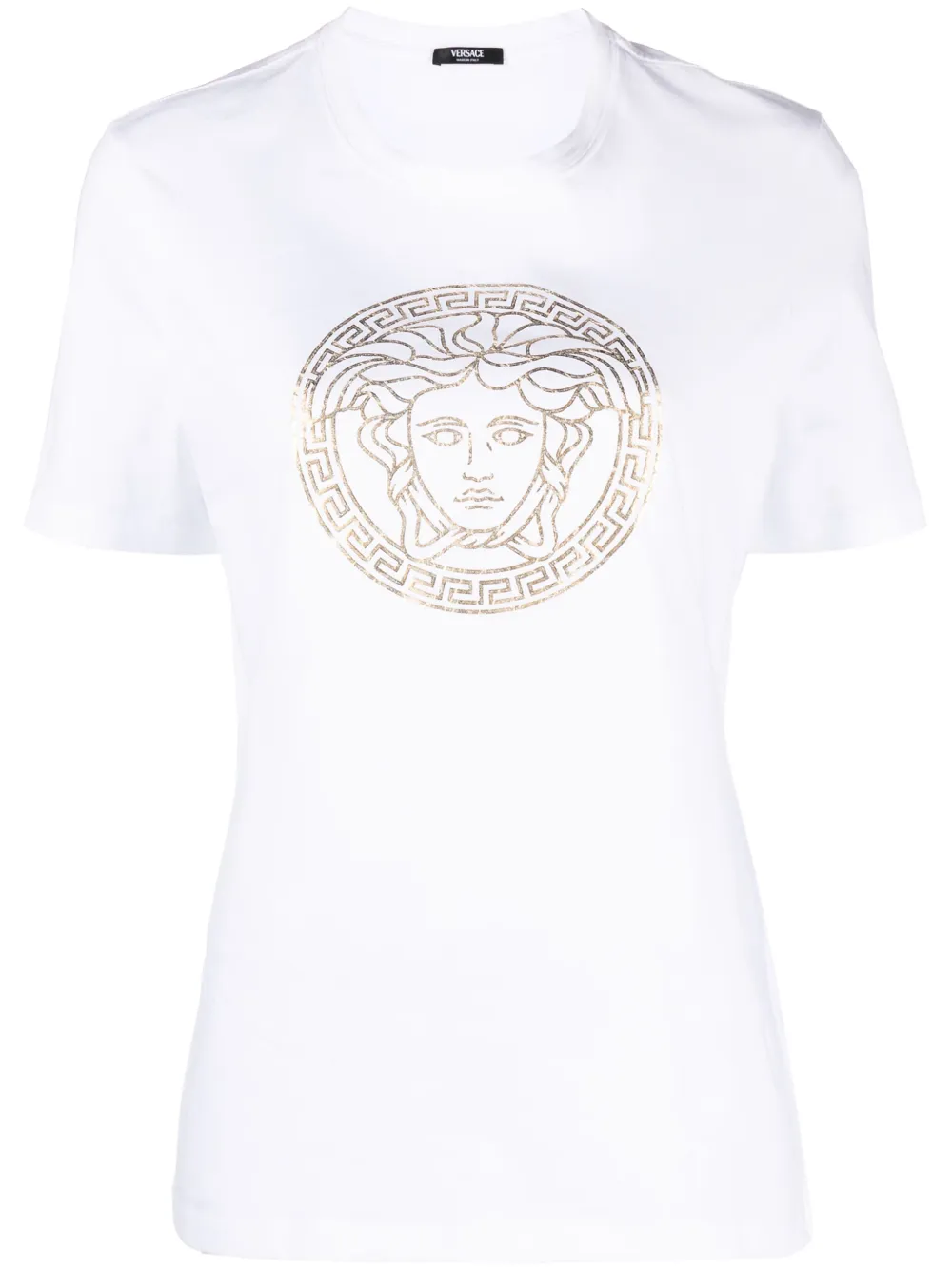

Футболка с декором Medusa VERSACE, белый