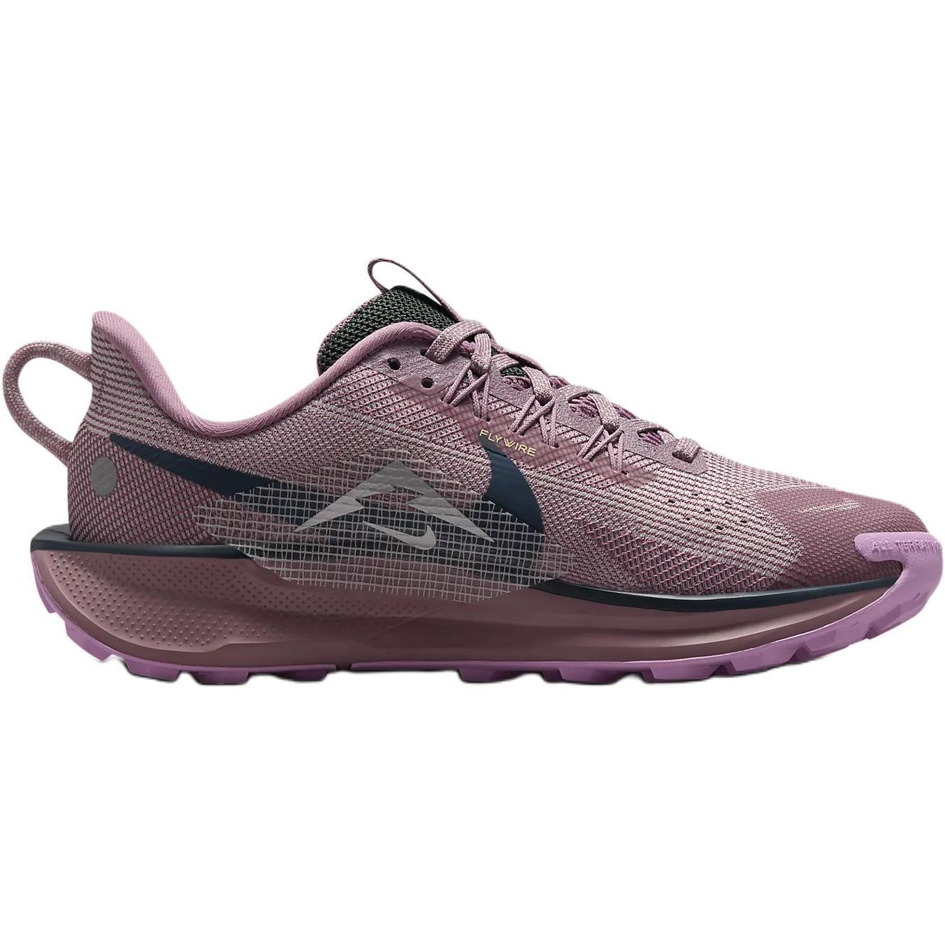 Nike Pegasus Trail 5 устойчивые к истиранию низкие детские беговые кроссовки plum red — фото 3