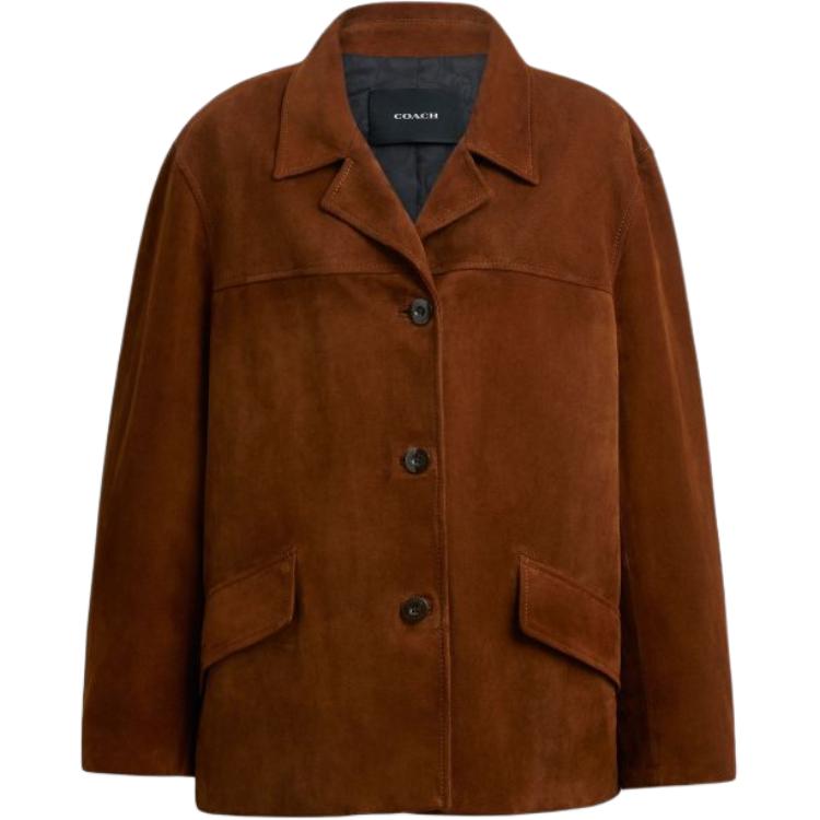 

COACH Кожаная куртка женская, Light Brown