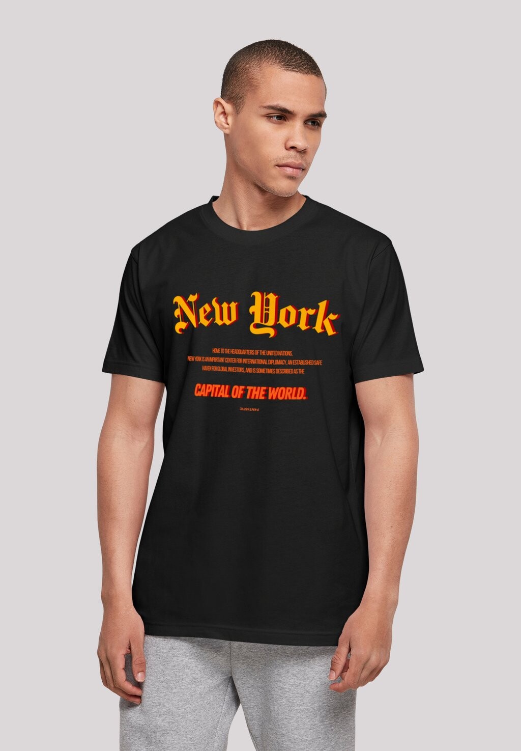 

Футболка с принтом NEW YORK TEE F4NT4STIC, черный