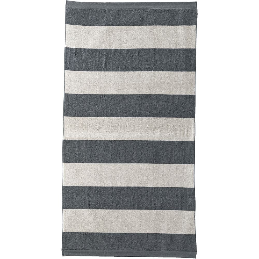 

Пляжное полотенце в полоску Lands' End Cabana, цвет Graphite Cabana Stripe