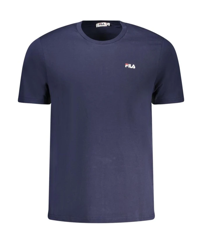 

Хлопковая футболка с круглым вырезом и логотипом Fila, синий