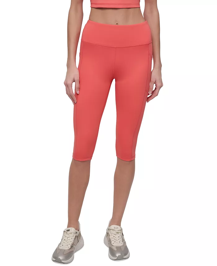 

Спортивные женские компрессионные капри с высокой талией Balance DKNY, розовый