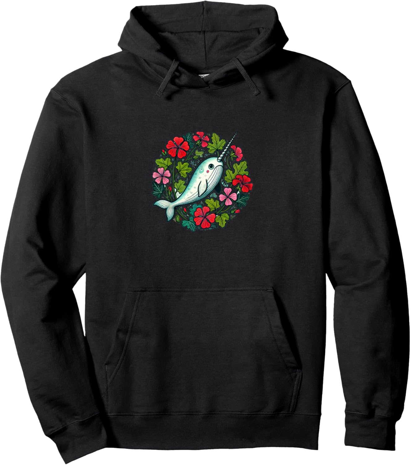 

Милая толстовка с изображением нарвала и океанского единорога Narwhal Lovers Snugg, черный