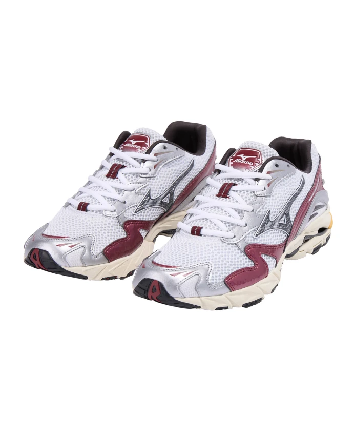 Бордовые кроссовки с бордовыми акцентами Mizuno, мультиколор — фото 2