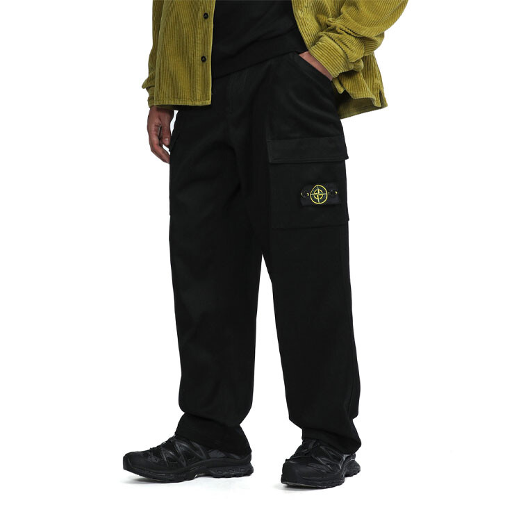STONE ISLAND Мужские брюки-карго, цвет Black — фото 4