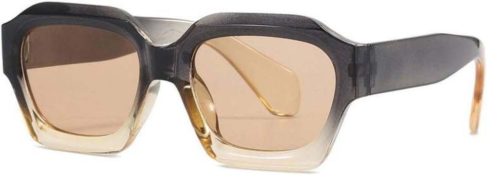 

LVTFCO Модные стильные солнцезащитные очки для женщин, прямоугольной формы, с защитой от УФ-излучения, для женщин, для вождения, мужские солнцезащитные очки, цвет серый чай, Gray Tea