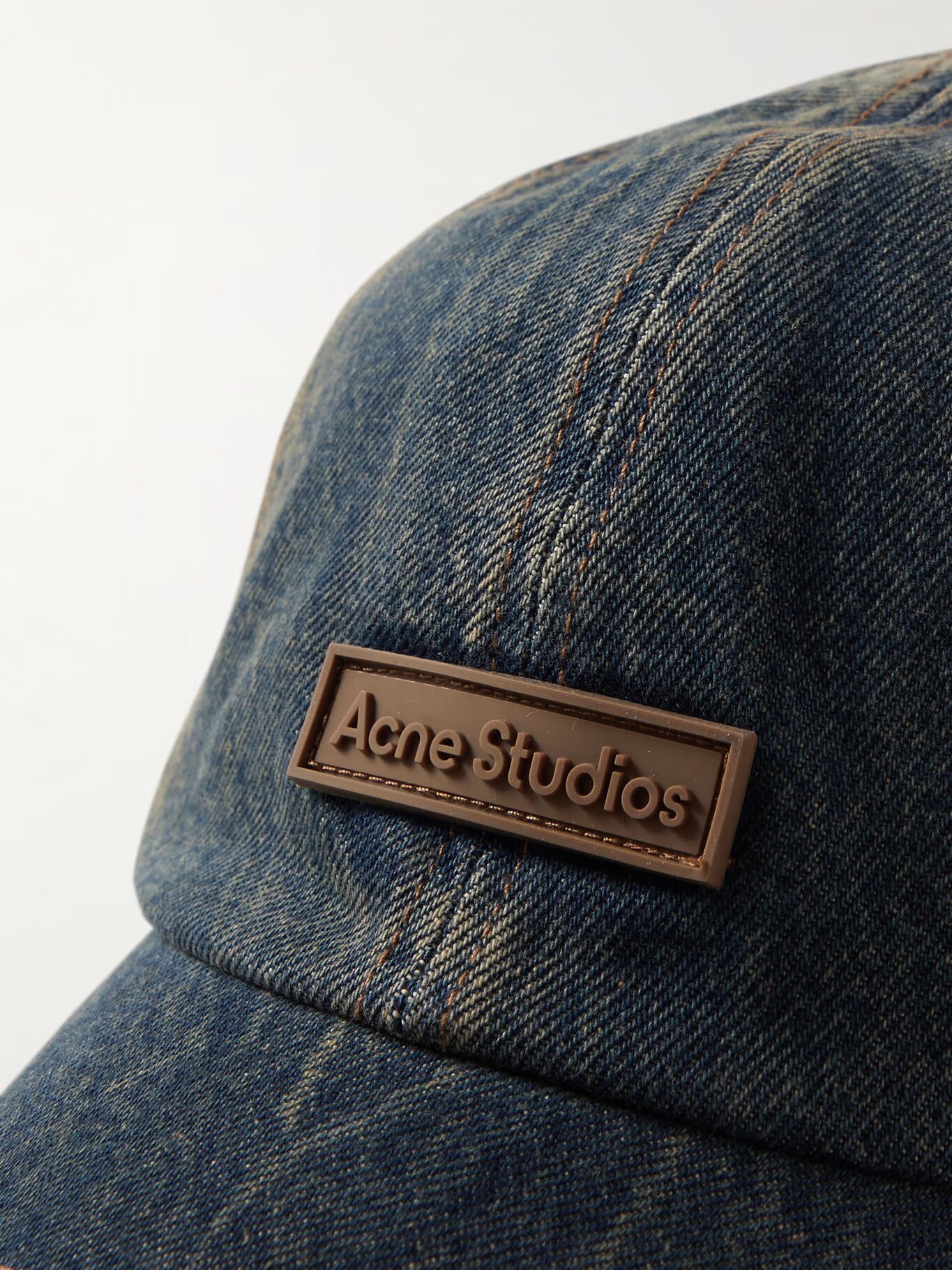 

Джинсовая бейсболка с аппликацией логотипа Carliy Matrix ACNE STUDIOS, синий