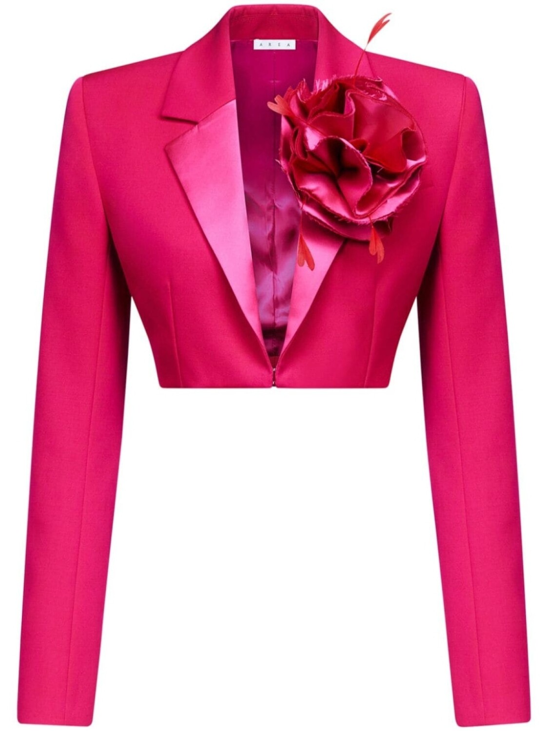 

AREA укороченный блейзер Flower Corsage, розовый