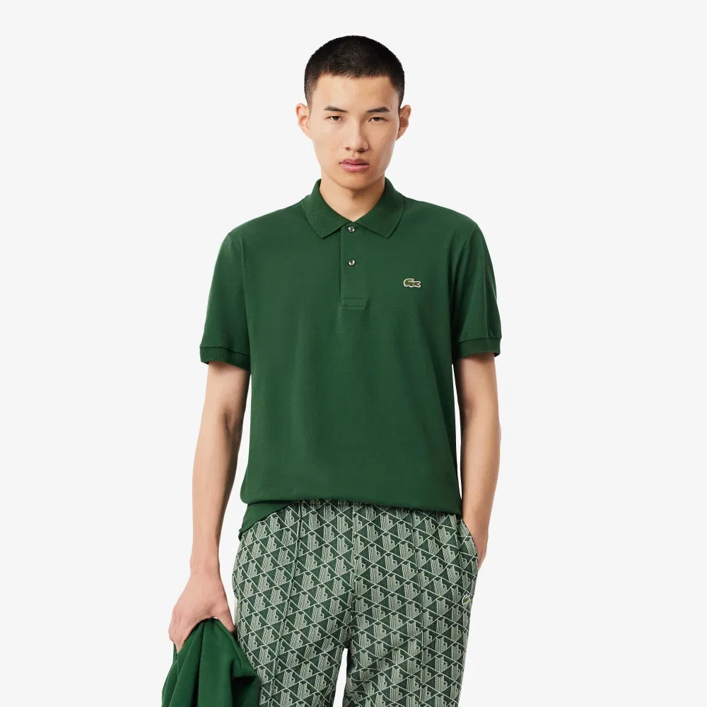 Футболка-поло Lacoste мужская классическая зеленый