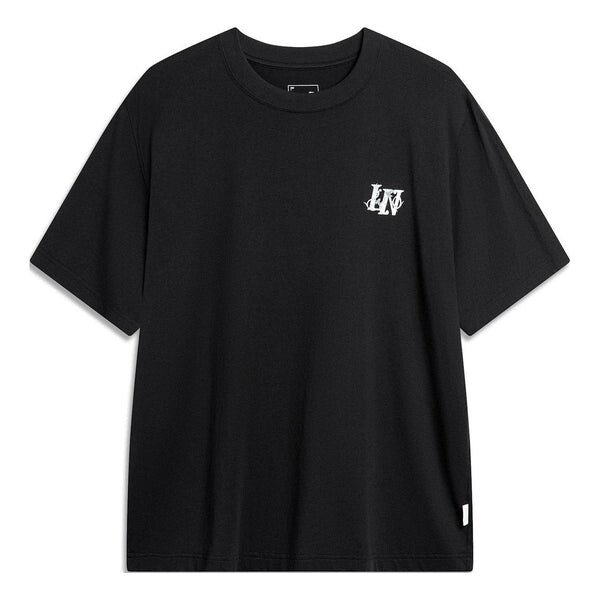 

Футболка floral graphic t-shirt 'black' Li-Ning, черный
