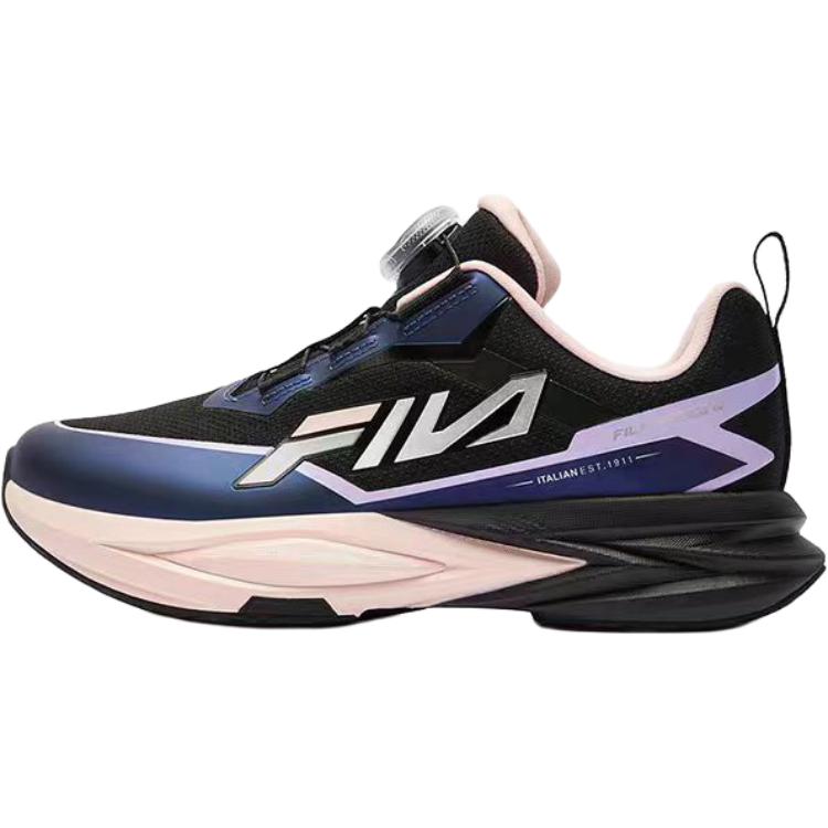 

FILA KIDS Кроссовки BOA с низким верхом, противоскользящие, износостойкие, детские, черно-фиолетовые, для подростков
