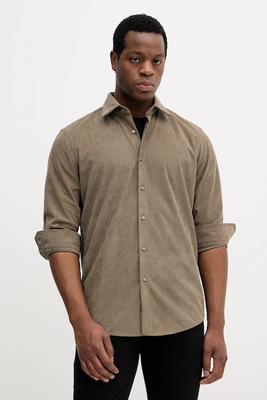 

Вельветовая рубашка Boss, зеленый