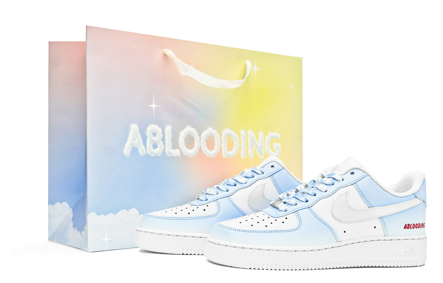 

Кроссовки Nike Air Force 1 Skateboard Shoes Men Low-Top Blue White
