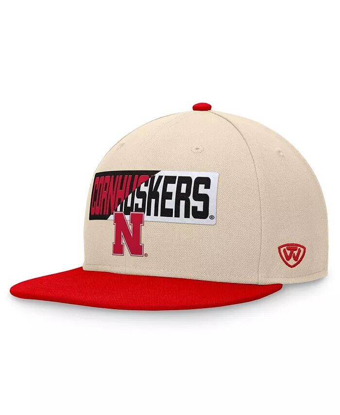 

Мужская кепка цвета хаки Nebraska Huskers Goalaso Snapback Top Of The World, мультиколор