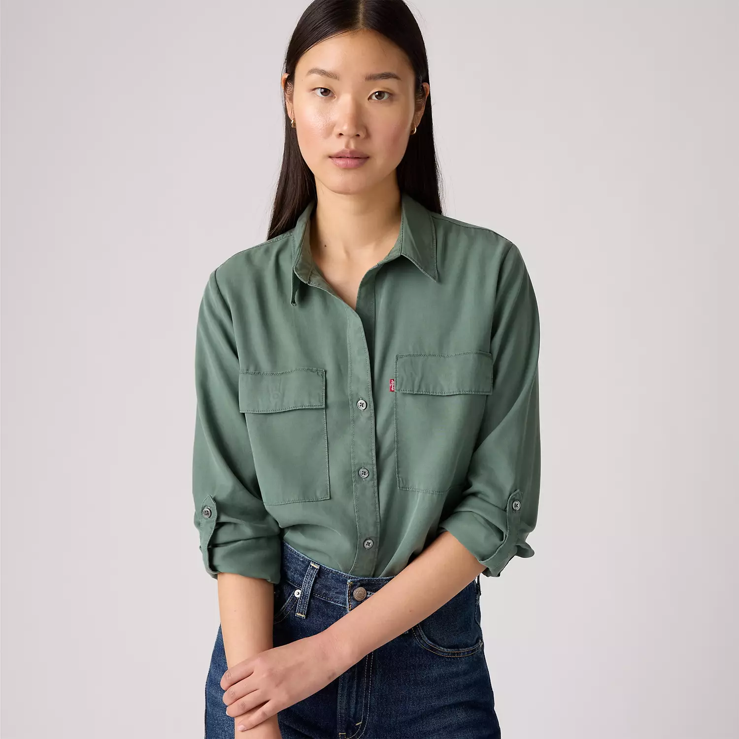 

Дорин практичная рубашка Levi's, зеленый