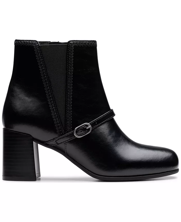 Коллекция Women's Keirsta Day Block Heel Booties Clarks, черный — фото 2