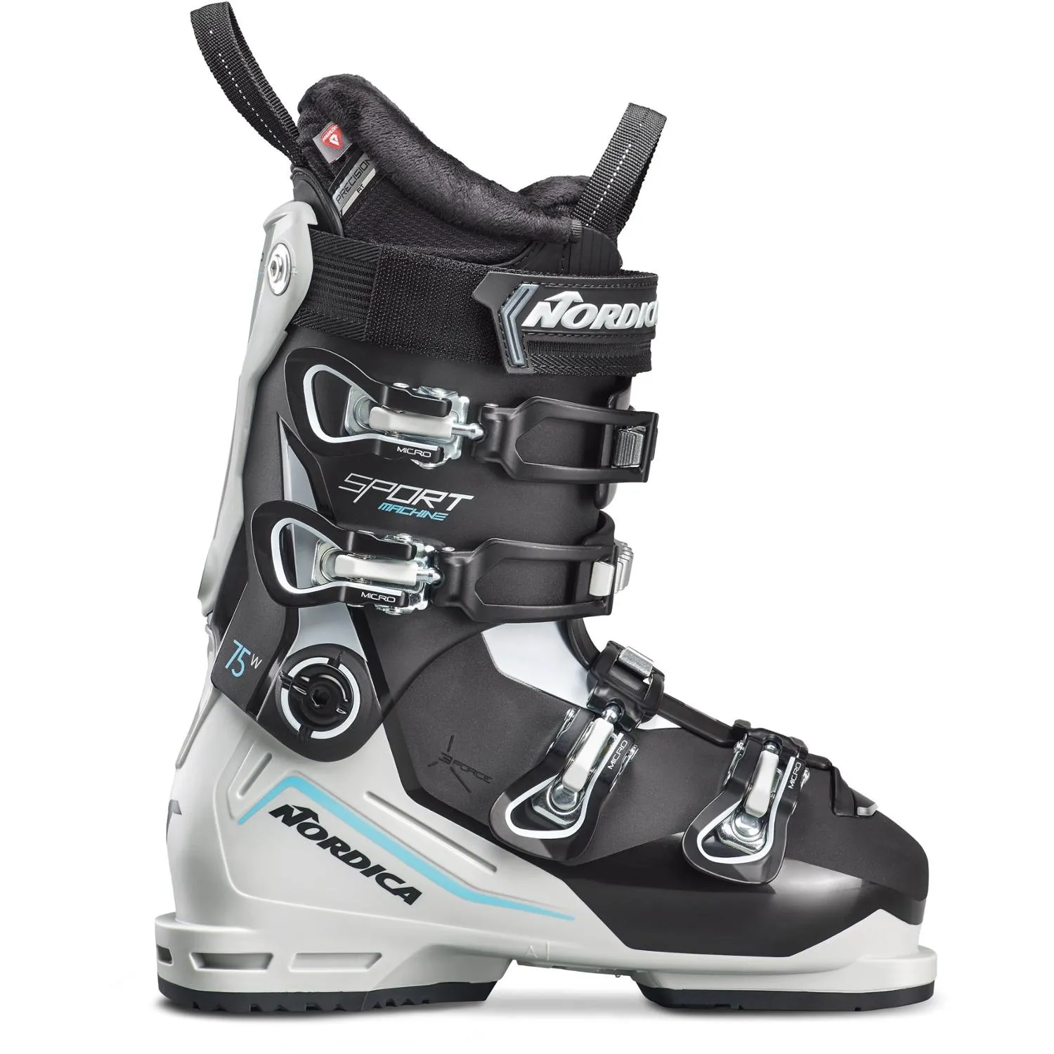 

Спормашин 3 75 W Женские горнолыжные ботинки Nordica, Black/Grey/Blue